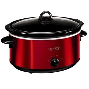 Crock-Pot 6qt manual slow cooker (red)